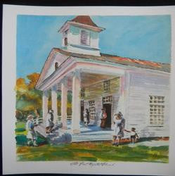 Old First Baptist Church on Edisto Island Full Color Print